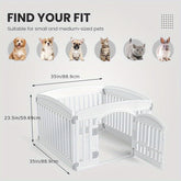 Premium Portable Indoor Dog Fence 4-Panel & 6-Panel Modular Pet Playpen Anti-Slip Base for Floor Protection Secure Folding Exercise Pen for Puppies, Small Dogs & Rabbits