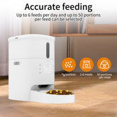 Tuya Smart WiFi Automatic Pet Feeder, App-Controlled Food Dispenser for Cats & Dogs, Programmable Timer & Portion Control with Dual Power Supply