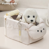 "FluffyBaby" Premium Pet Travel Tote, Korean-Style Quilted Crossbody Cat Bag, Ultra-Soft Portable Shoulder Carrier for Small Dogs and Cats, Boutique Designer Outing Bag