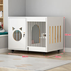 Luxury Multi-Layer Wooden Cat Villa, Extra-Large Commercial Grade Indoor Pet Cabinet, Integrated Multi-Functional Cat House & High-Capacity Habitat for Home or Business