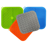 Silicone Dog Lick Mat with Strong Suction Cups, Food-Grade Slow Feeder Pad for Anxiety Relief, Bathing & Grooming Distraction