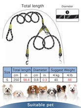 Heavy-Duty Double Dog Leash - Tangle-Free 2-Way Coupler, Explosion-Proof Nylon P-Chain, and High-Tensile Metal Buckle for Training & Walking