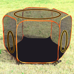 6-Piece Portable Outdoor Pet Playpen Set Extra-Large Folding Pet Tent & Exercise Fence Breathable Mesh Playpen for Dogs, Cats, and Small Animals Complete Travel-Ready Habitat