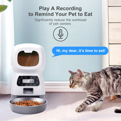 3.5L Smart Automatic Pet Feeder with Voice Recording & App Control, Programmable WiFi Food Dispenser for Small to Medium Dogs and Cats