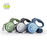 Heavy-Duty Retractable Dog Leash with Integrated Waste Bag Dispenser - 5M/16ft & 8M/26ft Options - One-Hand Brake & Lock for Small to Large Dogs