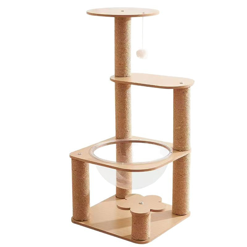 Cat Climbing Frame Space Capsule Cat Nest Sisal Self-Entertainment Simple Indoor Space-Free Cat Tree Cat Nest All-In-One Cat Toy Cat