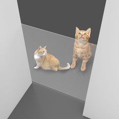 Extra-Wide Retractable Pet Safety Gate No-Drill Mesh Indoor Fence for Cats & Dogs Punch-Free Retractable Isolation Net for Doorways, Hallways, and Stairs Anti-Escape Security Barrier