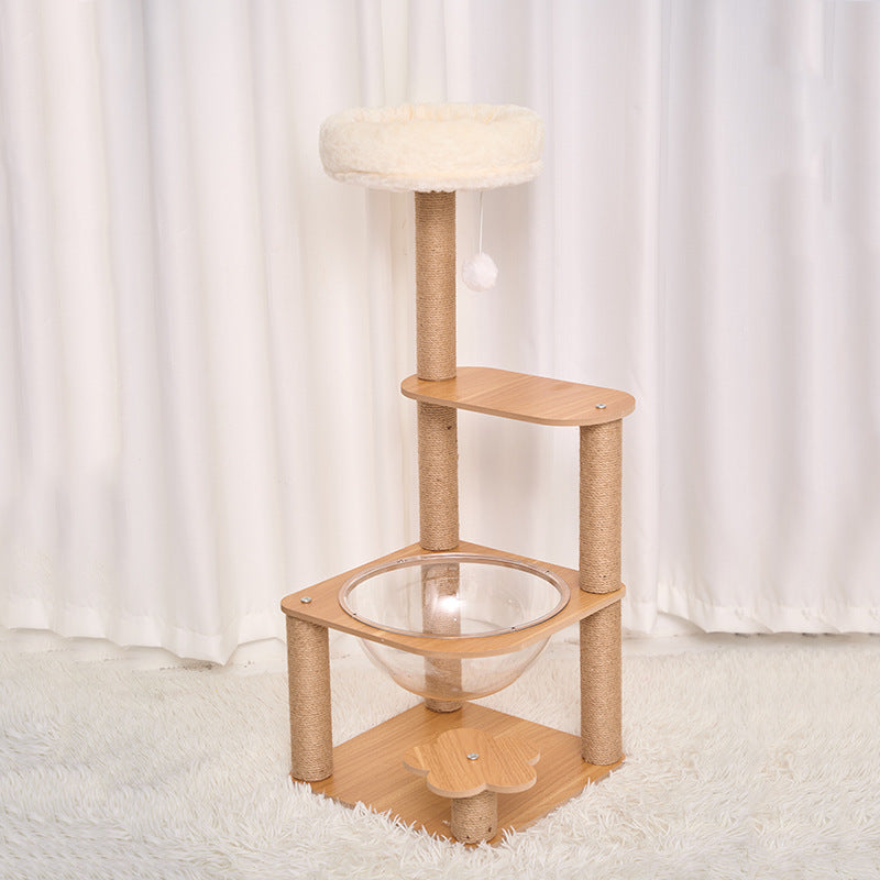 Cat Climbing Frame Space Capsule Cat Nest Sisal Self-Entertainment Simple Indoor Space-Free Cat Tree Cat Nest All-In-One Cat Toy Cat