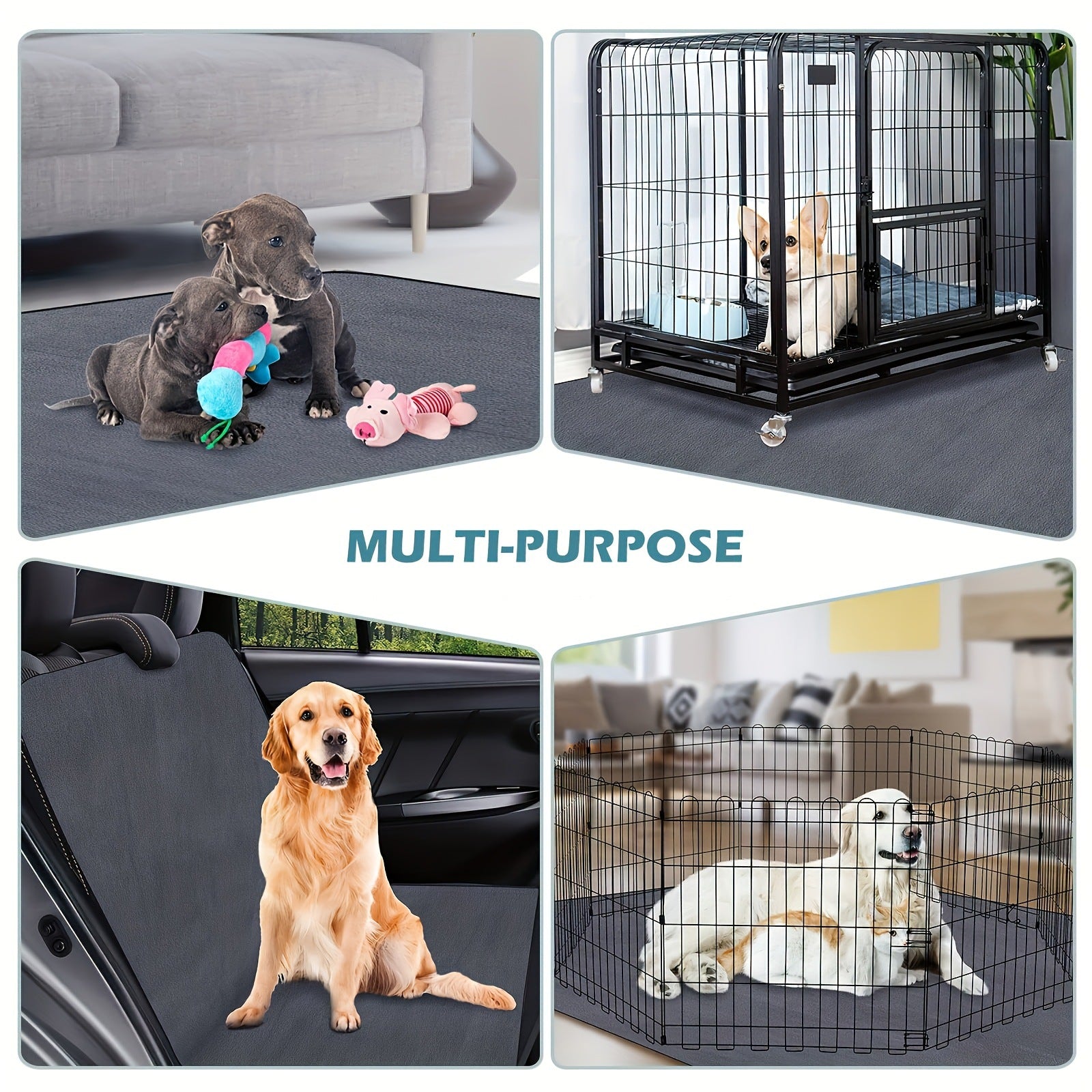 2026 Amazon Global Best-Seller Premium 4-Layer Washable Pet Training Pad Waterproof Anti-Slip Protective Diaper Mat Heavy-Duty Dog Cage Carpet & Furniture Shield